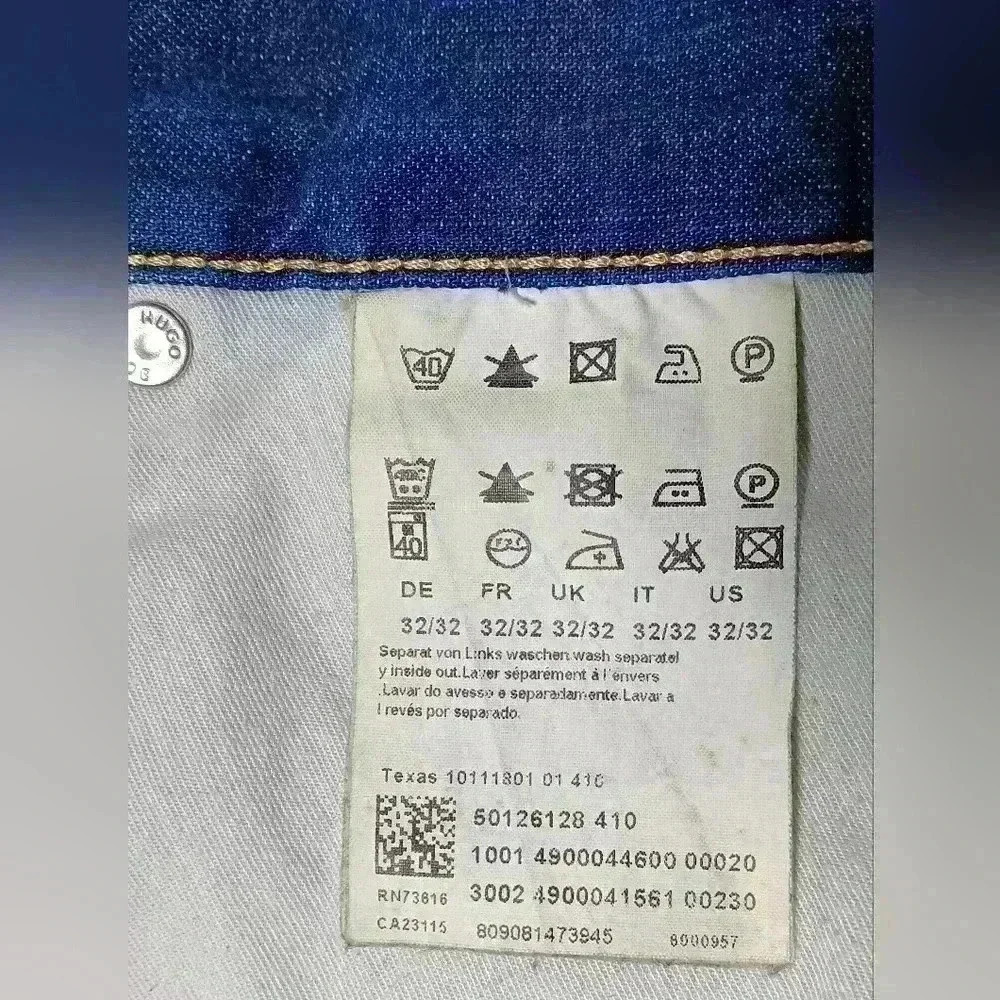 Hugo Boss Texas Straight leg Men's Dark Jeans. 32x32 - Picture 5 of 7